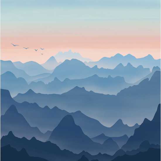 Papier peint panoramique - Montagnes