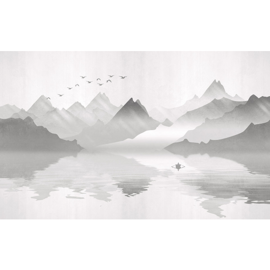 Papier peint panoramique - Montagnes Design