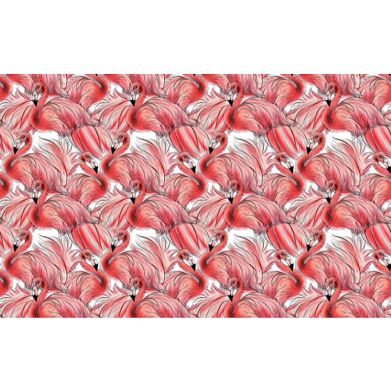Papier peint panoramique - Motif Flamants roses
