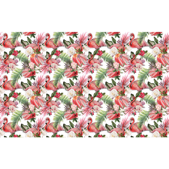 Papier peint panoramique - Motif Flamants roses
