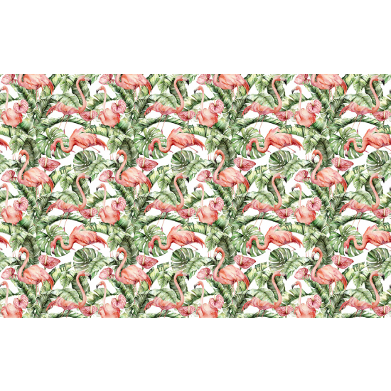 Papier peint panoramique - Motif Flamants roses