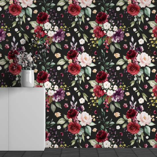 Papier peint panoramique - Motif Fleurs