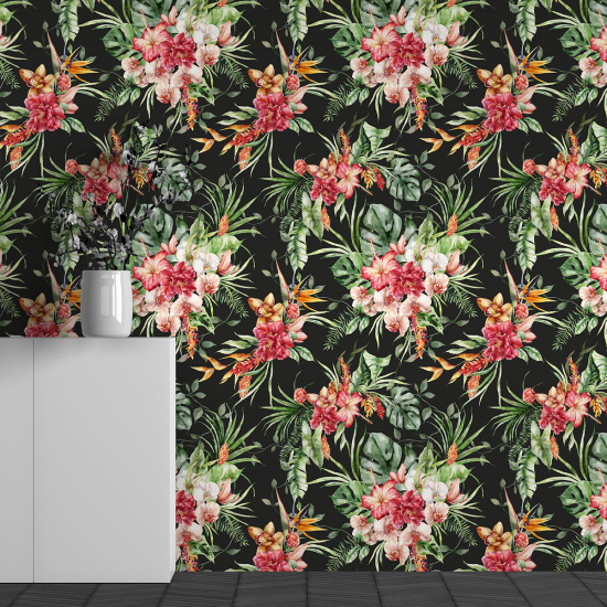 Papier peint panoramique - Motif Fleurs