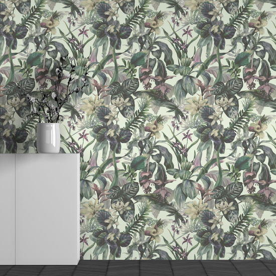 Papier peint panoramique - Motif Fleurs