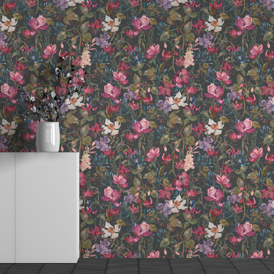Papier peint panoramique - Motif Fleurs