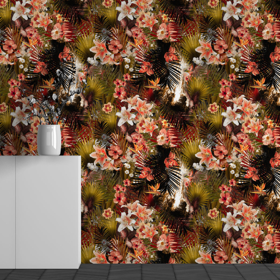Papier peint panoramique - Motif Fleurs