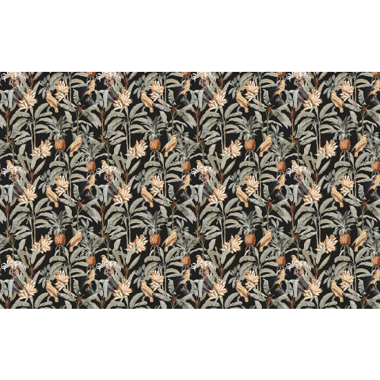 Papier peint panoramique - Motif Fleurs Oiseaux