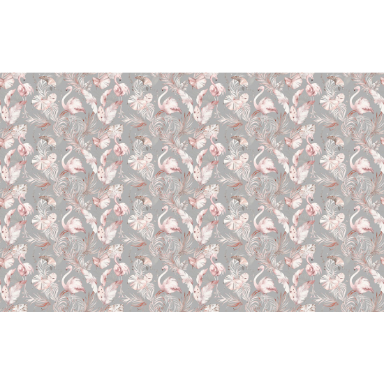 Papier peint panoramique - Motif Fleurs Oiseaux