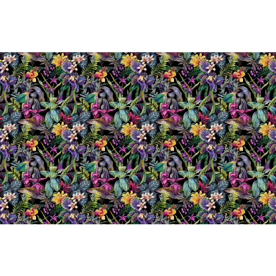 Papier peint panoramique - Motif fleurs Tropical