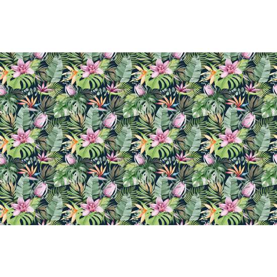 Papier peint panoramique - Motif fleurs Tropicales