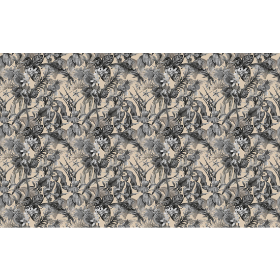 Papier peint panoramique - Motif Fleurs tropicales