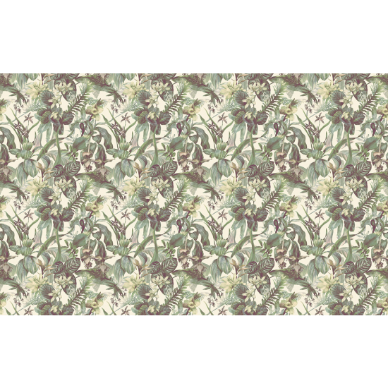 Papier peint panoramique - Motif Fleurs tropicales