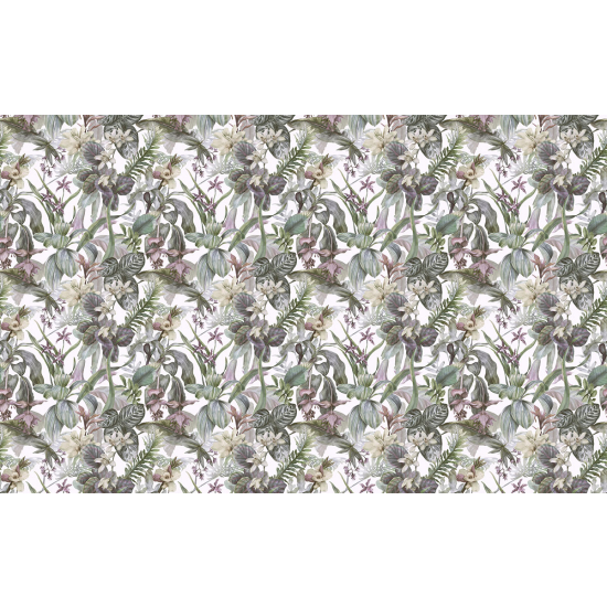 Papier peint panoramique - Motif Fleurs tropicales