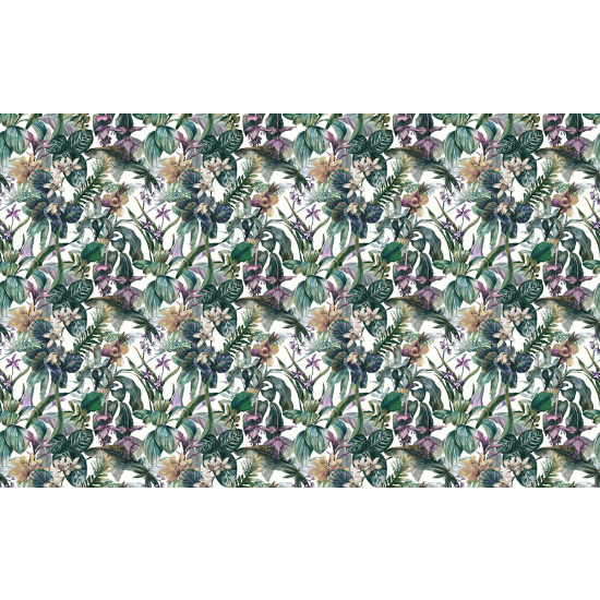Papier peint panoramique - Motif Fleurs tropicales