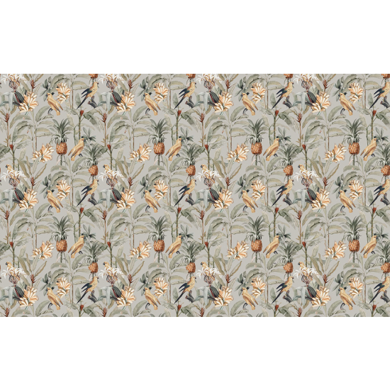 Papier peint panoramique - Motif Oiseaux Ananas