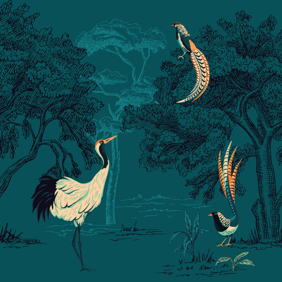 Papier peint panoramique - Oiseaux