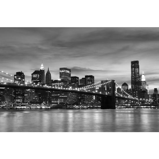 Papier peint panoramique - Panorama New York Noir et Blanc