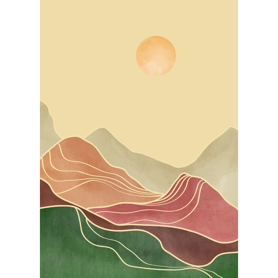 Papier peint panoramique - Paysage Boho