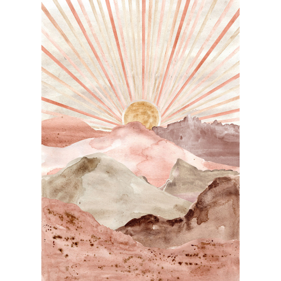 Papier peint panoramique - Soleil Boho