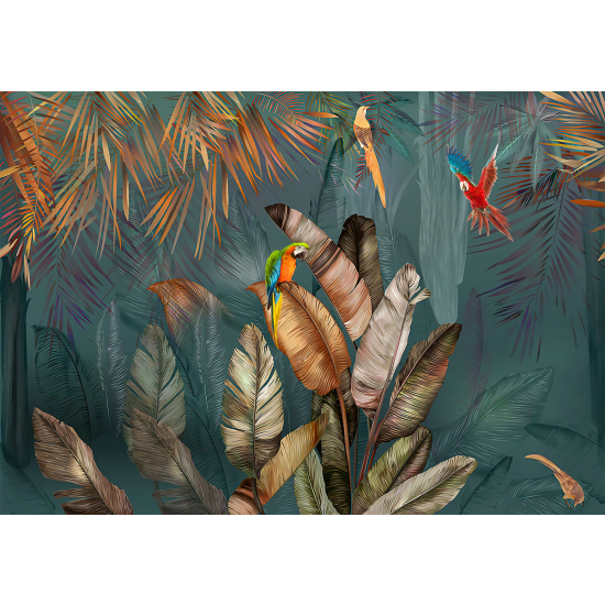 Papier peint panoramique - Tiges tropicales