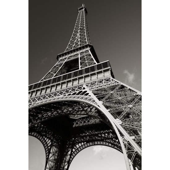 Papier peint panoramique - Tour Eiffel Noir et Blanc