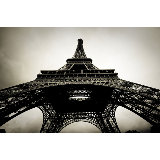 Papier peint panoramique - Tour Eiffel Noir et Blanc