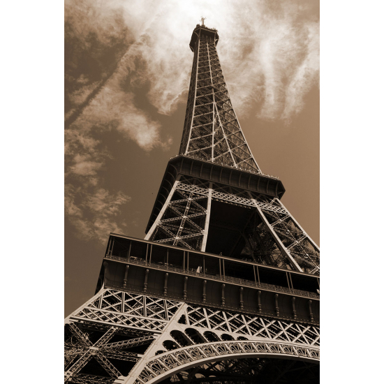 Papier peint panoramique - Tour Eiffel Sépia