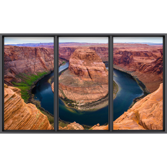 Papier peint panoramique Trompe l'œil baie vitrée - Grand canyon