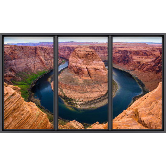 Papier peint panoramique Trompe l'œil baie vitrée - Grand canyon
