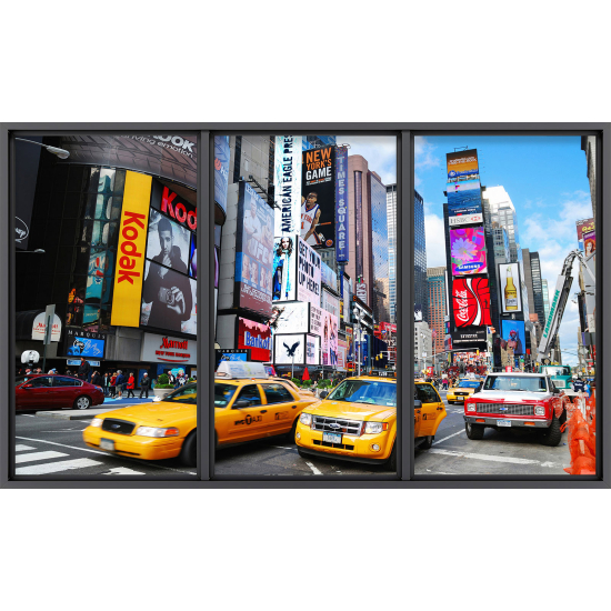 Papier peint panoramique Trompe l'œil baie vitrée - New york