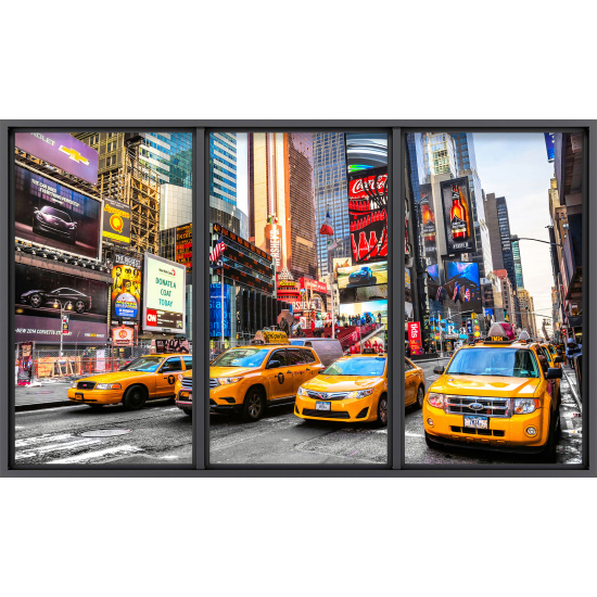 Papier peint panoramique Trompe l'œil baie vitrée - New york