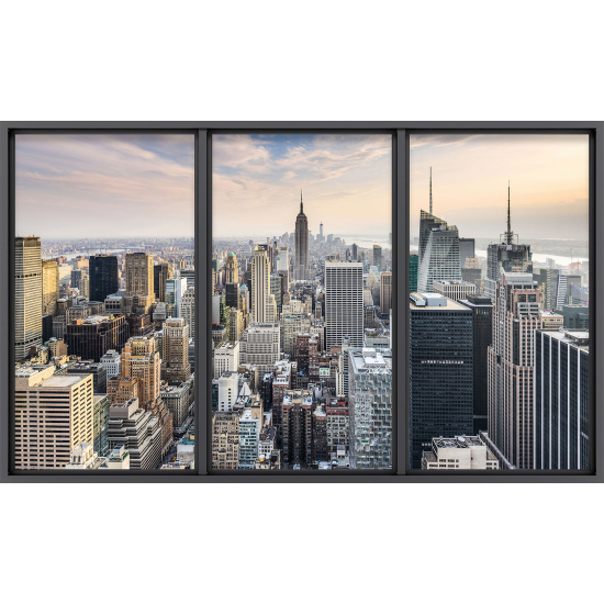 Papier peint panoramique Trompe l'œil baie vitrée - New york