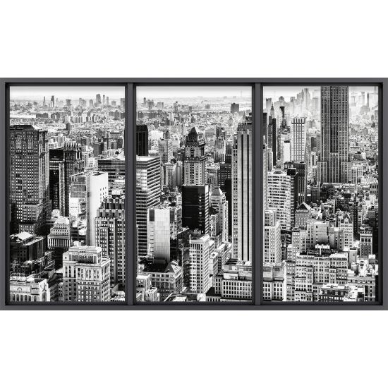 Papier peint panoramique Trompe l'œil baie vitrée - New york