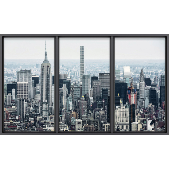 Papier peint panoramique Trompe l'œil baie vitrée - New york