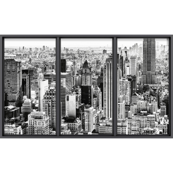 Papier peint panoramique Trompe l'œil baie vitrée - New york