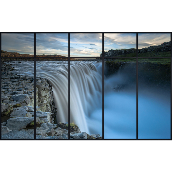 Papier peint panoramique Trompe l'œil Verrière - Cascades
