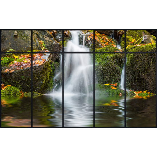 Papier peint panoramique Trompe l'œil Verrière - Cascades