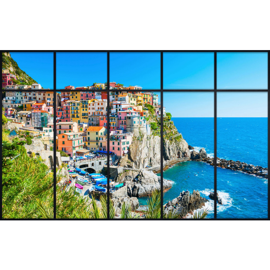 Papier peint panoramique Trompe l'œil Verrière - Cinque terre