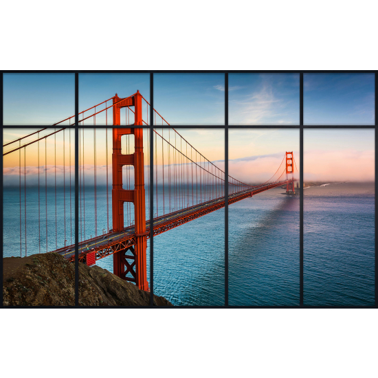 Papier peint panoramique Trompe l'œil Verrière - Golden gate