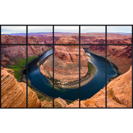 Papier peint panoramique Trompe l'œil Verrière - Grand canyon