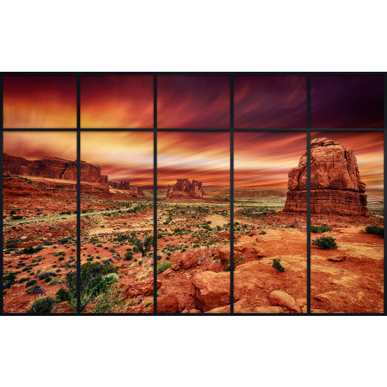 Papier peint panoramique Trompe l'œil Verrière - Grand canyon