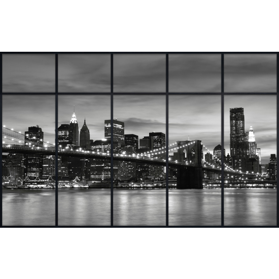 Papier peint panoramique Trompe l'œil Verrière - New york