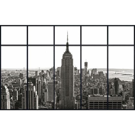 Papier peint panoramique Trompe l'œil Verrière - New york