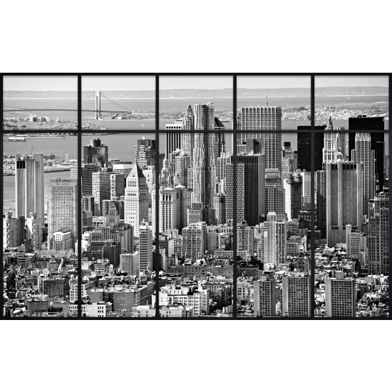 Papier peint panoramique Trompe l'œil Verrière - New york