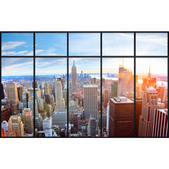 Papier peint panoramique Trompe l'œil Verrière - New york