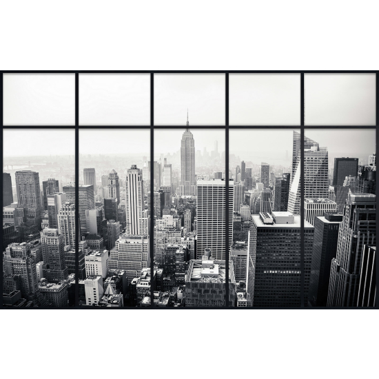 Papier peint panoramique Trompe l'œil Verrière - New york