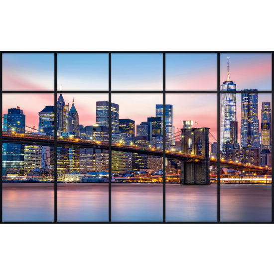 Papier peint panoramique Trompe l'œil Verrière - New york