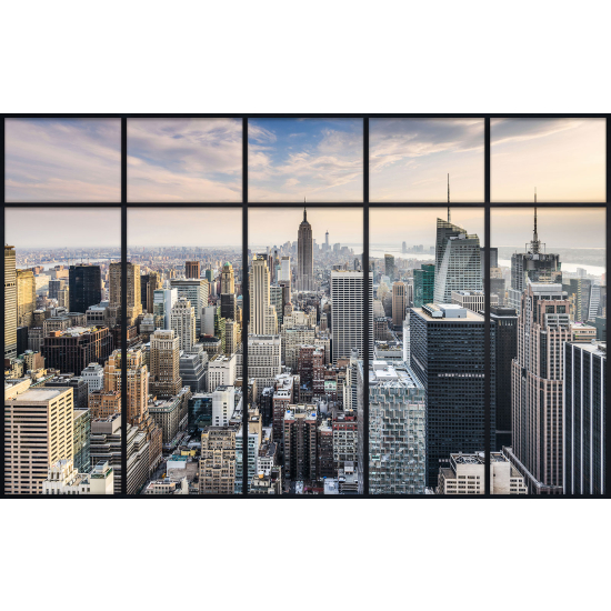 Papier peint panoramique Trompe l'œil Verrière - New york