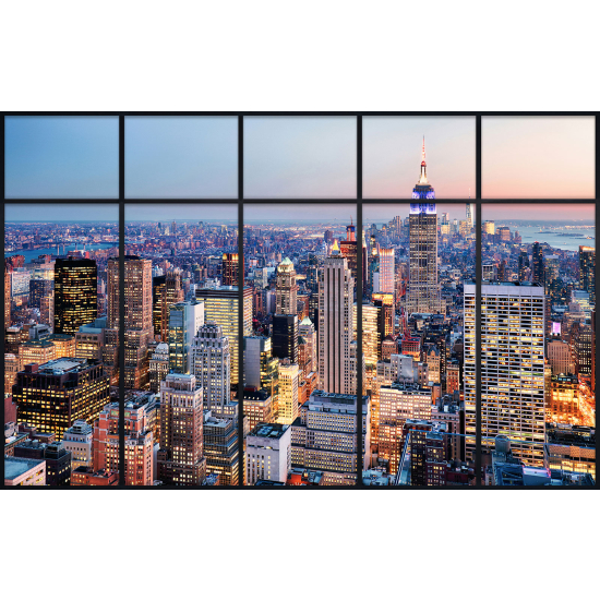 Papier peint panoramique Trompe l'œil Verrière - New york