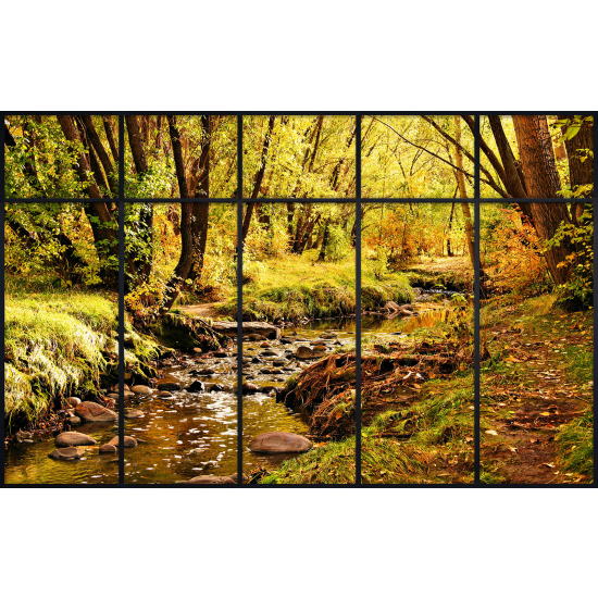 Papier peint panoramique Trompe l'œil Verrière - Rivière
